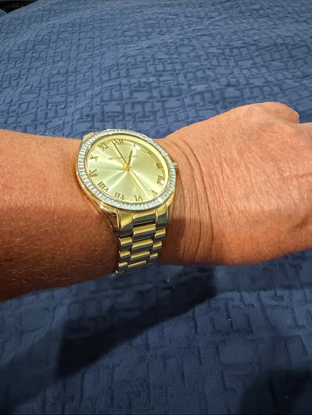Gold-Tone Woman’s Michael Kohrs Dress Watch with Two-Tone Bracelet